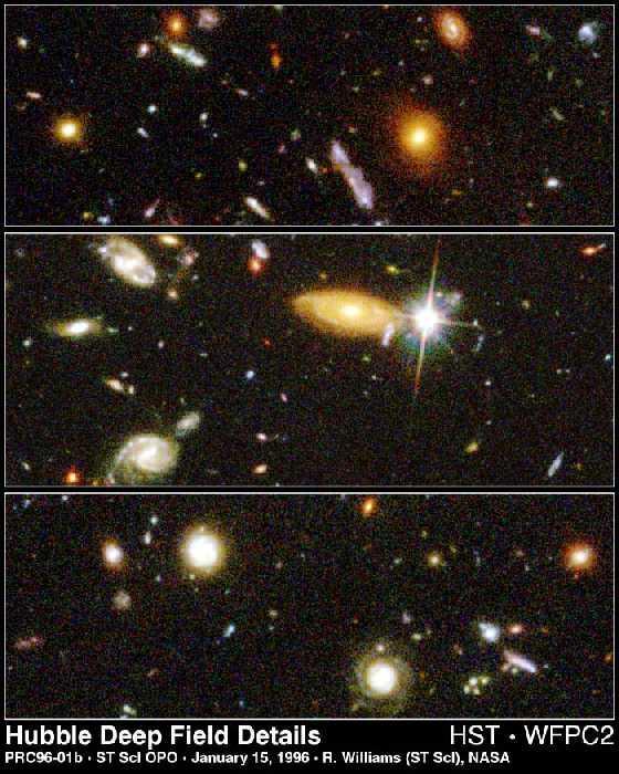 When we look out into deep space we see billions of galaxies Each galaxy