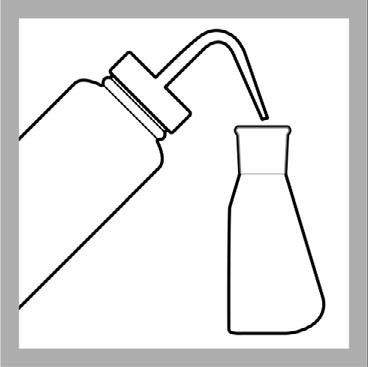 Rinse the flat-sided flask with approximately 5 ml of hexane. Add the hexane to the dish. 16.
