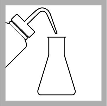 Rinse the Erlenmeyer flask with 5 ml hexane. Add the hexane to the funnel. Turn the vacuum on and off.