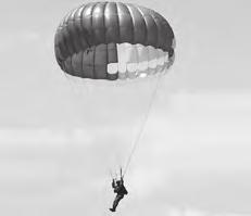 (b) 8 When a skydiver opens a parachute, he decelerates until he reaches a small terminal speed of about 3 m/s for landing. (i) Discuss the above statement.