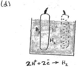 The excess electrons on the zinc rod, left after zinc ions dissolved, repel each other and travel through the bulb to the carbon electrode. The electron current through the bulb causes it to glow.