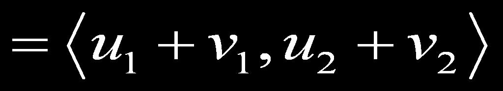 Vector Operations Vector addition-adding two ectors Geometrically Algebraically Gien: u Then: u+ u