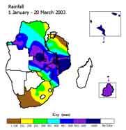 05 OUTLOOK(APRIL JUNE 2003) 31 MARCH, 2003 Outlook Highlights Rainfall review over the SADC Normal to above normal rains region for 1 January-20 March 2003 over Seychelles.
