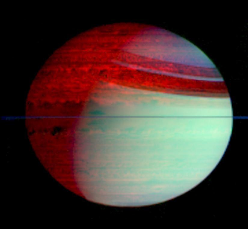 9 Infrared image showing that Saturn, like Jupiter radiates internal energy in excess of the Sun's input.