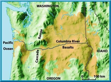 2 Volcanoes Fissure Eruptions The Columbia River Plateau in the northwestern United States was