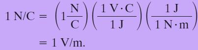 24-3 Electric Potential Units: The SI unit for potential is the joule per coulomb. This combination is called the volt (abbreviated V).