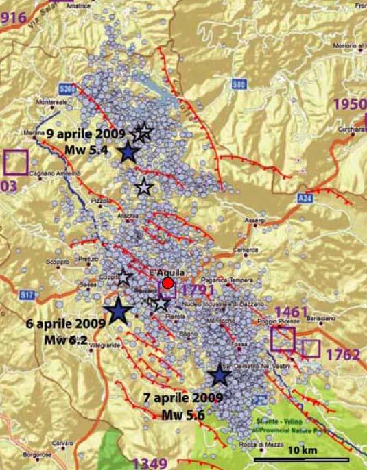 2009 L Aquila Earthquake Sequence Tectonic context Zone of high seismic hazard Complex pattern of extensional faulting Near major historical earthquakes Mainshock of April 6, 3:32 am M L =