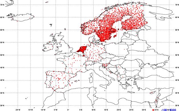 Observation Network for Precipitation Without 1-4-6-7-10 Potentially available in ECA&D and useful for a daily re-analysis but : RR1: Precipitation amount unknown interval RR2: Precipitation amount