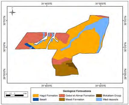 4.4 The Environmental Analysis Results Figure 10: Geology of the Study Area Regarding the rainfall, the study area posses an average annual rain