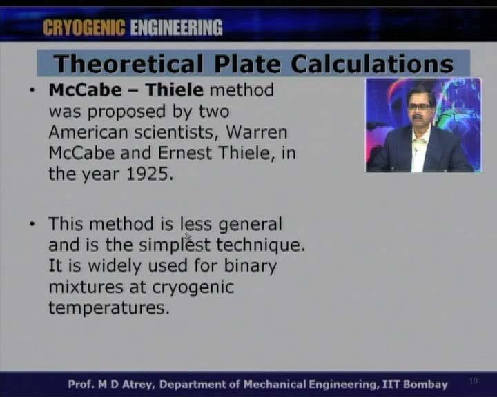 (Refer Slide Time: 10:13) The Ponchon - Savarit method is an exact method for plate calculation.