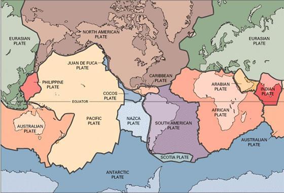 Tectonic Plates Earth s crust is broken into many plates.