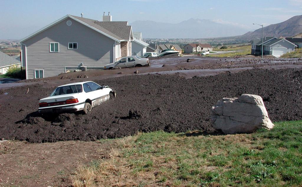 Mudflow in Santaquin, UT, 2002.
