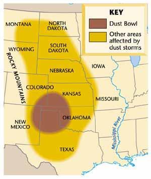 Dust Bowl In the 1800 s settlers in the Great Plains turned the fertile, moisture laden sod into farmland.