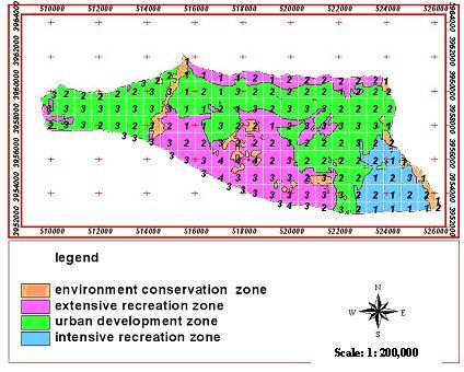 zone Intensive recreation zone Scale::, Figure 8: The accuracy of the land