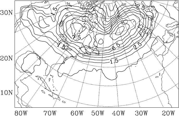 (a) Figure 4. Track densities of total extratropical cyclones from (a) ERA40 NCEP CGCM3 CRCM. (a) Figure 5.