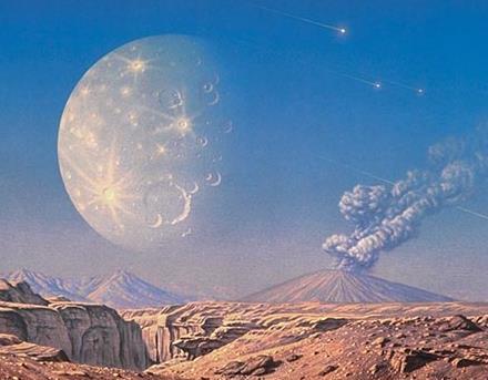 The Evolving Atmosphere Right after its creation, the Earth is thought to have had a thin atmosphere composed primarily of helium (He) and hydrogen