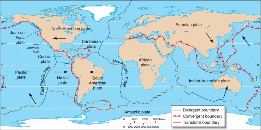 Plates and Plate Boundaries Earthquakes Caused