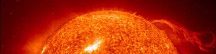 Solar Flare Solar Flare - A solar flare is a magnetic storm on the Sun which appears to be a very bright spot and a gaseous surface eruption.