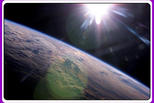 If you think of the Sun as being the size of a bowling ball, Earth would be the size of a peppercorn. Sun gives life to the earth, supplying it with light.