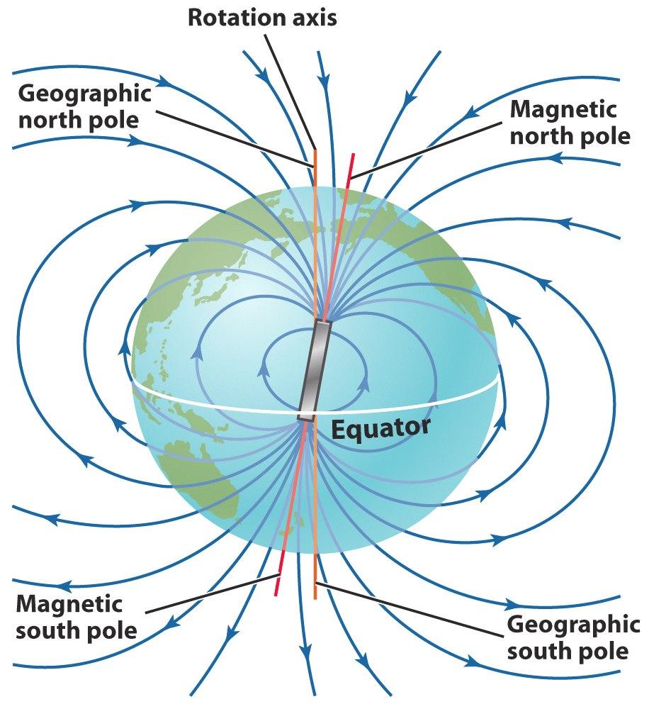 The magnetic fields of terrestrial planets are produced by