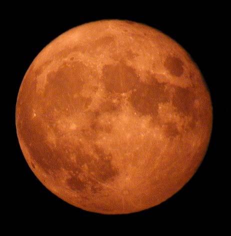 Incidentally Full moons that occur when the moon is low in the sky (near the horizon) also appear red in colour.