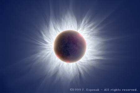 Erding, Germany 1999 Total Solar Eclipses Digitally Added Picture As the