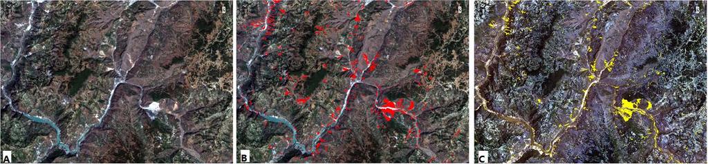Historical Landslides Detection in Multi-temporal Optical Images Landsat-8 OLI, 22/04/2015 Visually Interpreted Landslides Automatically Detected Landslides