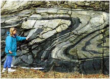 Deformation of Rocks Folds and faults are geologic structures caused by deformation. Structural geology is the study of the deformation of rocks and its effects. Fig. 7.