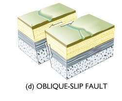Oblique Slip Faults Oblique-slip faults have movement that with