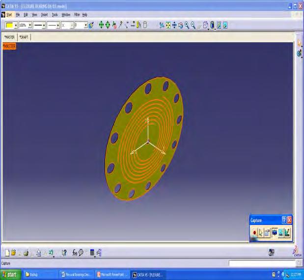 Fig 8 CATIA Model For Flexural Bearing Material And Element Selection For the required case of ANSYS copper was chosen and the element chosen was 20 node solid 186 as justified in the previous