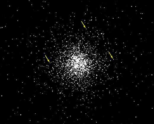 Distance measurements to globular clusters define the location of the galactic center.