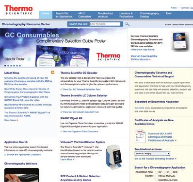 Resources for Chromatographers Thermo Scientific Chromatography Columns and Consumables Catalog This extensive