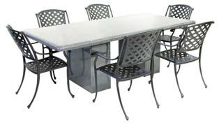 Phoenix 63 Square Dining Table w 63 x d 63 x h 30 Alpine Armless Chair w 20 x d 23.