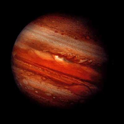 Jupiter-1/800 of the sun, Largest planet by far, If 10 times as big it would ignite into a star, 63 moons including the largest in the solar system (Ganymede) 23.