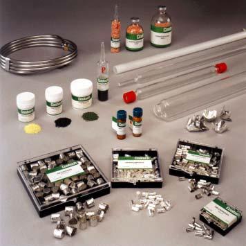 CONSUMABLES Costech offers a complete line of consumables and accessories for its lines of analytical instruments.