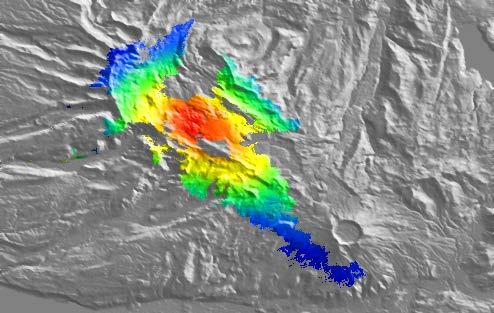 Cordon Caulle volcano, Chile Large Plinian eruption in 2011-2012 CEOS RADARSAT-2 and COSMO-SkyMed SAR data has discovered widespread posteruptive volcano inflation (~20 cm/yr) ongoing as of March