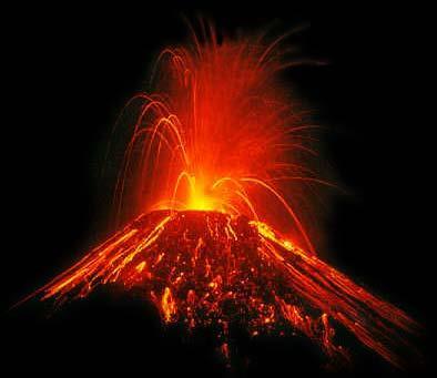 Volcano - a weak spot in the