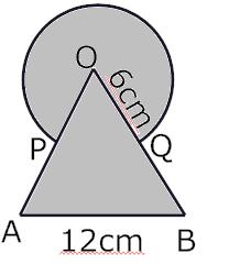Ans Area of the shaded region = Area of major sector OP L QO + Area of equilateral triangle OAB area of equilateral triangle with side 00 = π ( 6) + ( ) 60 4 a = a and POQ 00 4 5 = 6 44 6 7 4
