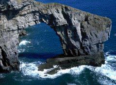 An arch forms when the sea breaks