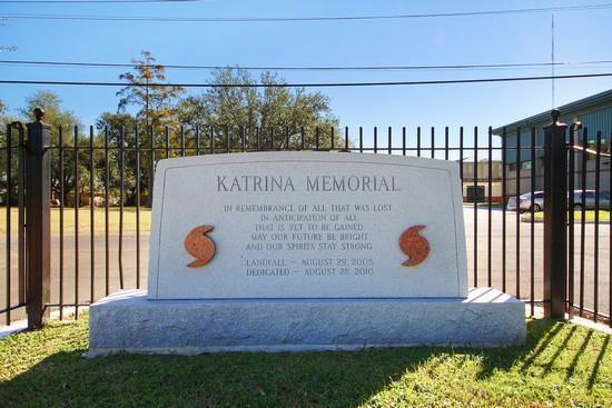 We saw a memorial for two people who had died in Katrina: a three-year-old child and her