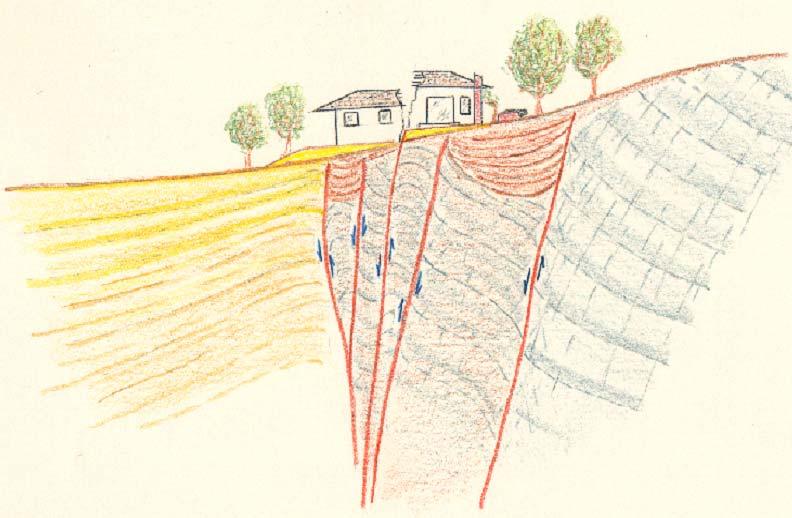SURFACE FAULT RUPTURE HAZARDS Anastomosing fault splays Major active faults usually extend up to the ground surface, where they can pose a threat to structures.