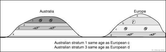 Relative Ages of Rocks The same rock layers can be found in