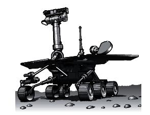 -10- Std. VI Science 10. The drawing below shows a space buggy on the surface of Mars. The weight of the buggy was 105 N on Earth and 40 N on Mars.