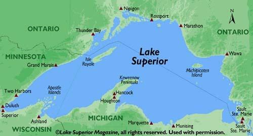 Detection winter in Lake Superior Period of ice
