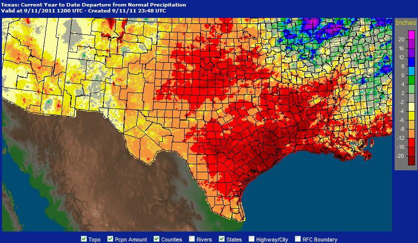 2010-2011 Texas Rainfall