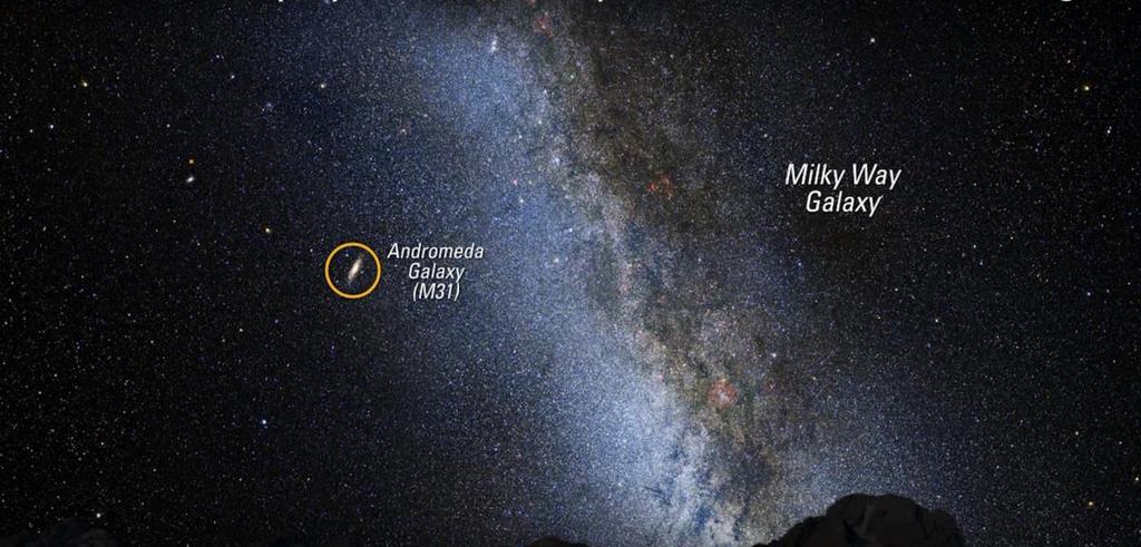 the Milky Way Galaxy Andromeda is visible in