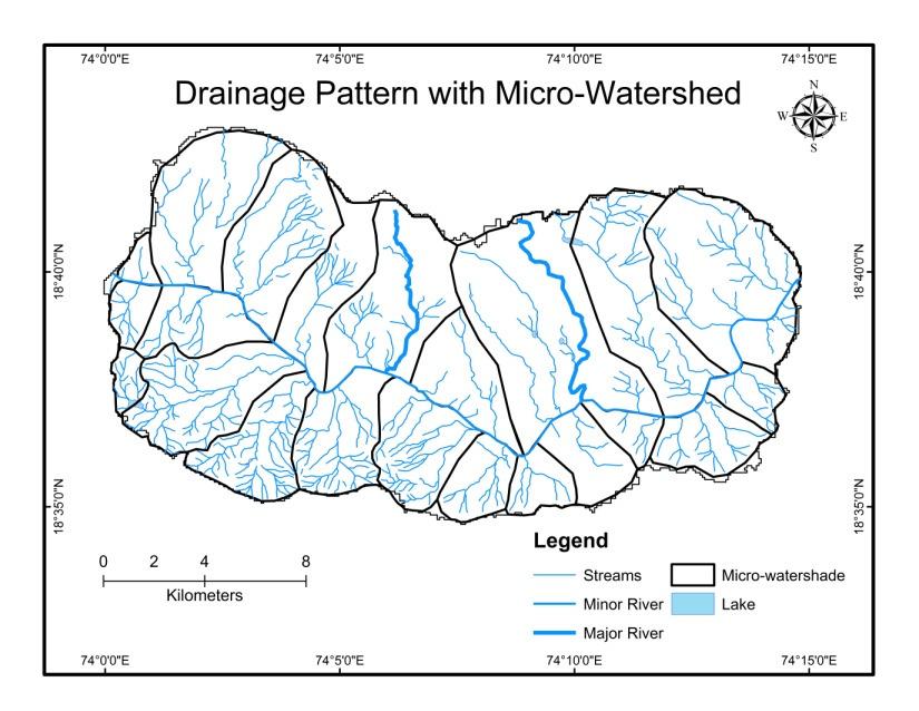 Figure 4: Map showing size of microwatershed 4.5 Roads per micro watershed Figure 5: Map showing slope map Road is one of the important factor induces flood hazards.