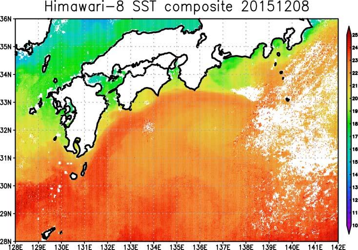 grid, and has switched its data assimilation system input since the end of February 2016 We are also developing Himawari SST data