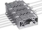 SUBBAS SYSTM Metalic joinable subbases with side ports G / with accessories - Series for valves to ISO 99/0 - Size GNRAL This
