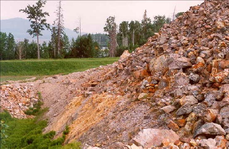 Metal leaching and acid rock drainage are terms used to describe drainage from